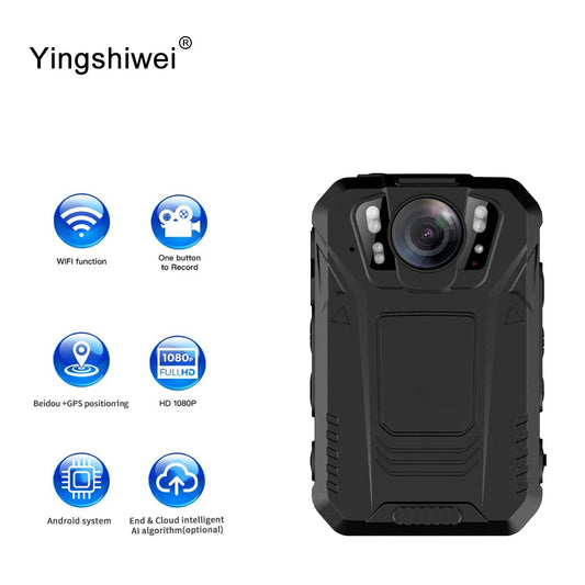 Yingshiwei YSW-V1 4G WiFi 4K HD Dash Cam DVR Intelligent AI Security Bodycam Mini Wireless Police Body Camera With Charging Base