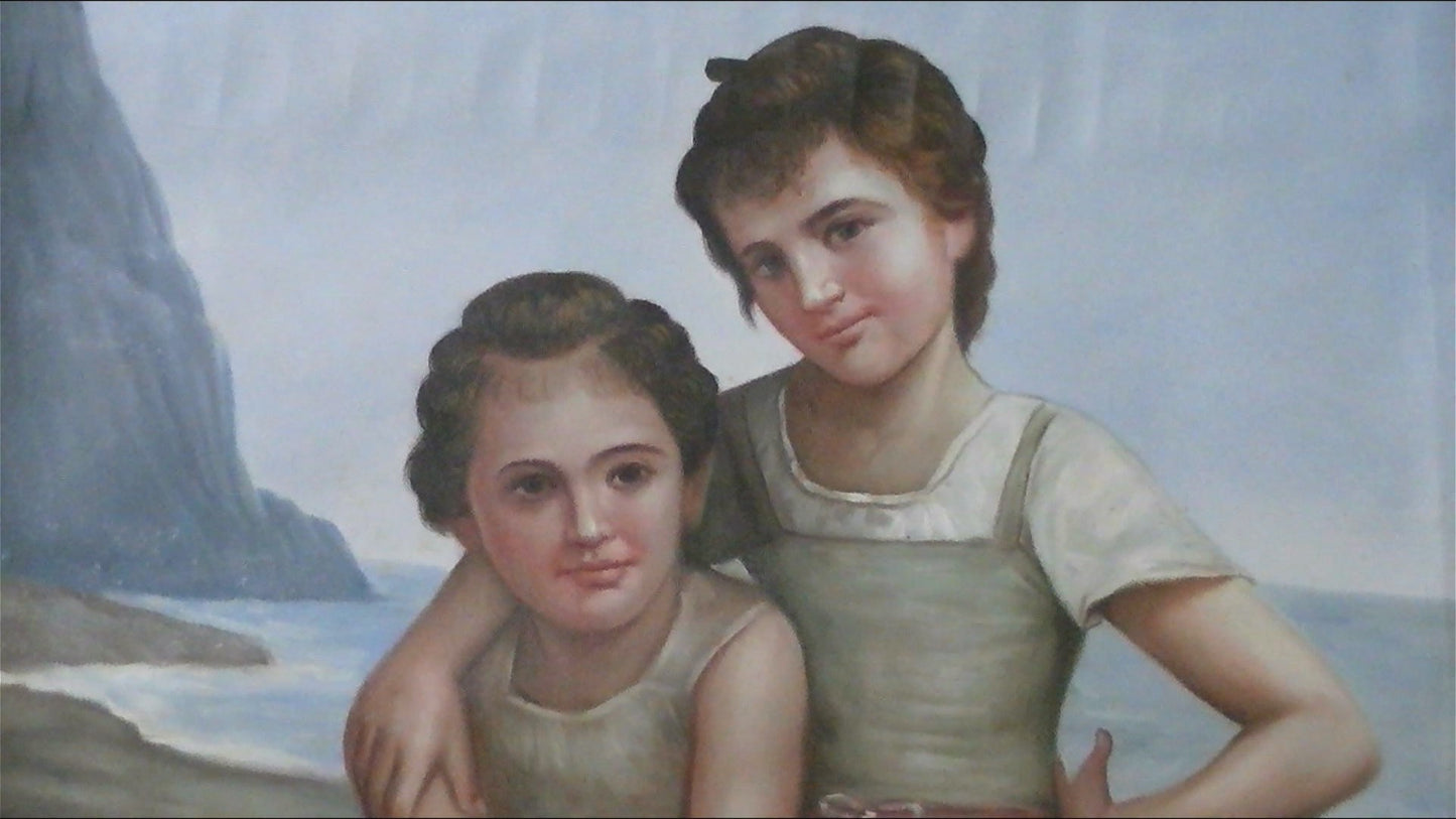 Nice oil Painting of Two Girls