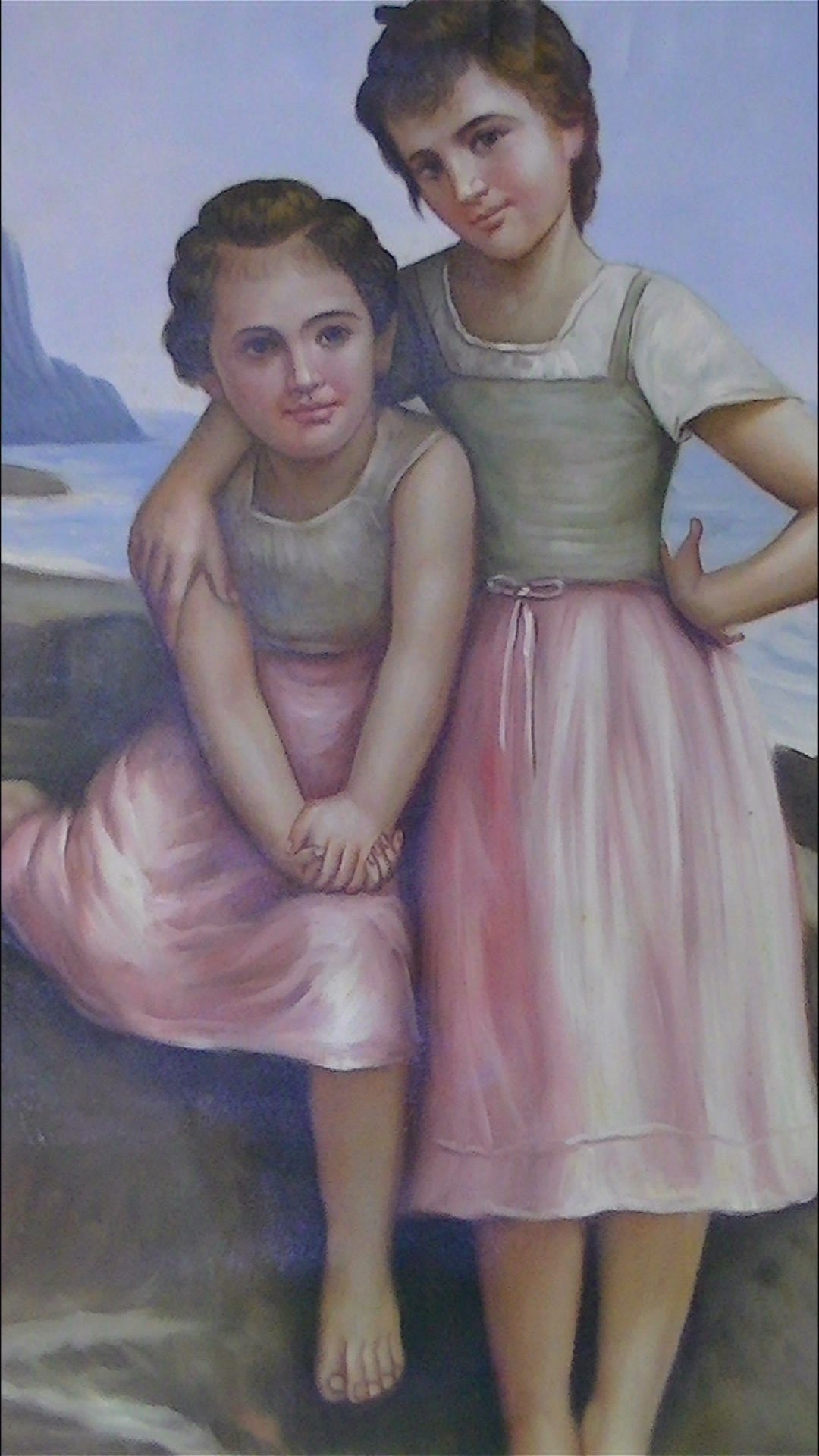 Nice oil Painting of Two Girls