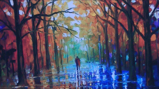 A Walk in the Park | Oil Print on canvas