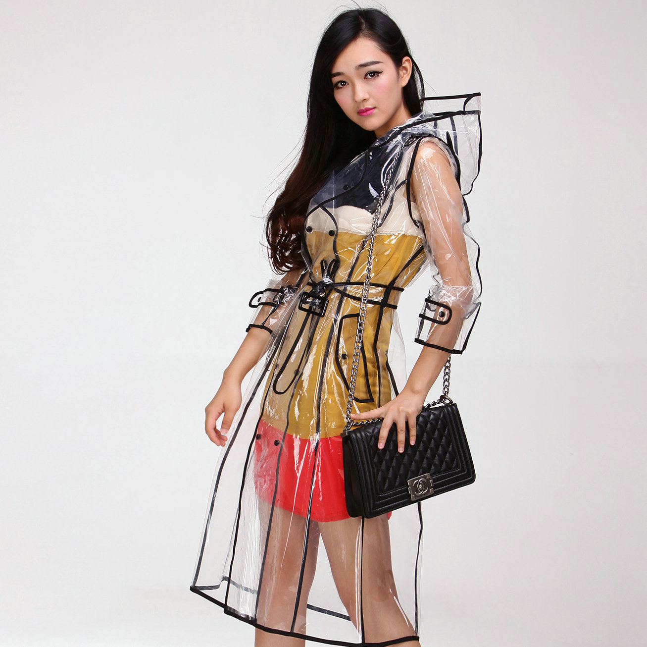 EVA Covered Transparent Belt Photography Poncho