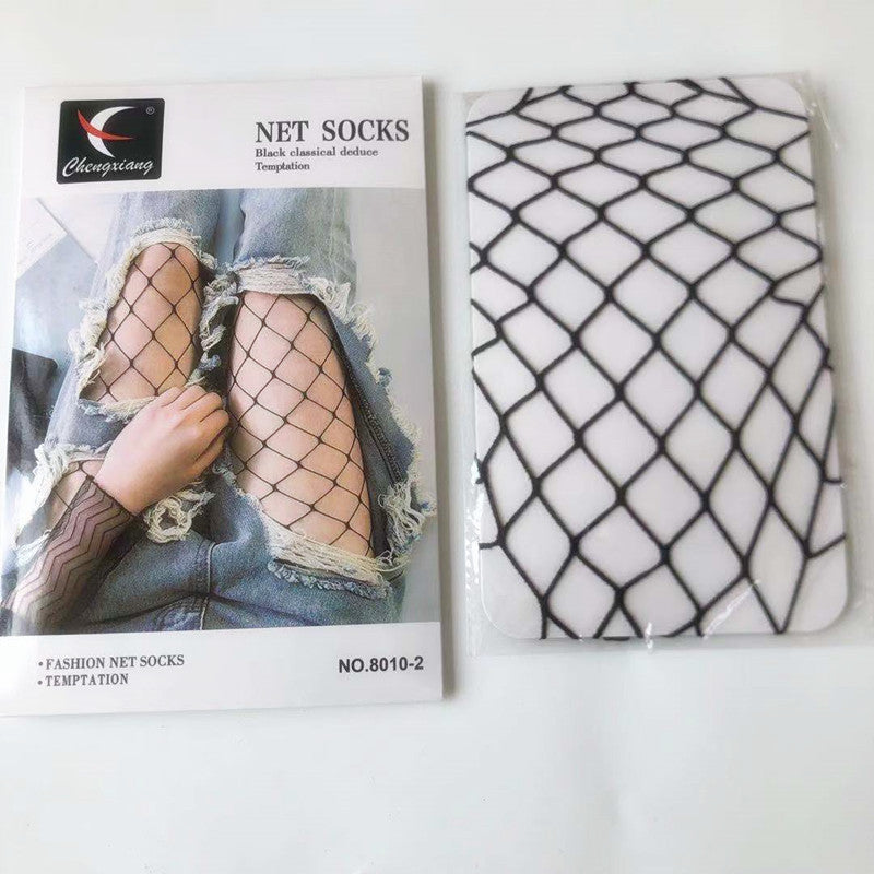 Women's Velvet Hollowed Out Pantyhose Fishnet Stockings Stockings