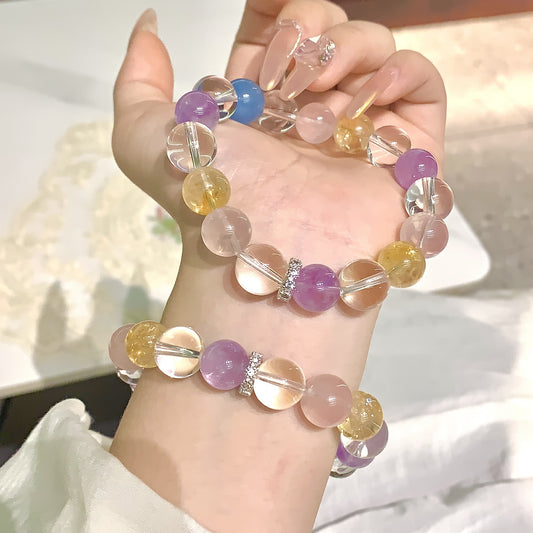 Natural Crystal Bracelet Duobao DIY Niche Original Design Crystal Bracelet