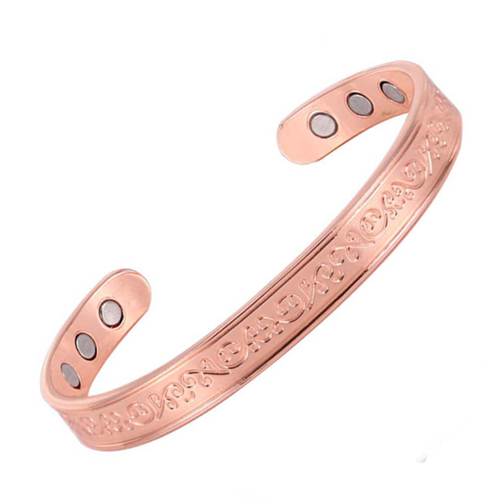 Patterned Copper MagneticBracelet Women