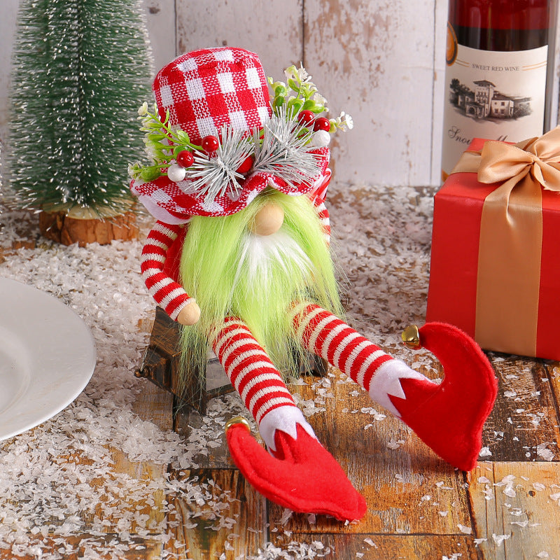 Christmas Long Legs Green Beard Doll Decoration Christmas Decorations