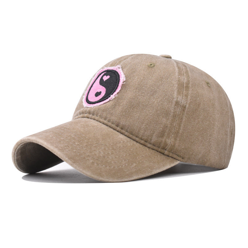 Pure Cotton Washed Old Gossip Embroidered Baseball Cap