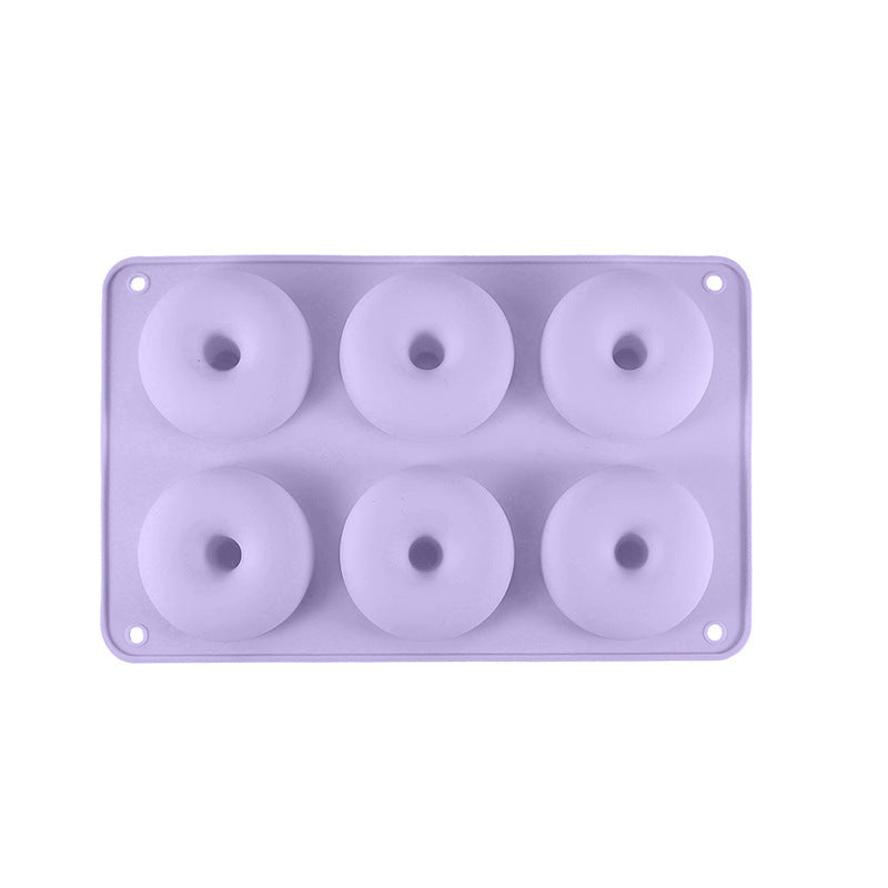 6-piece Food Grade Silicone Donut Mold