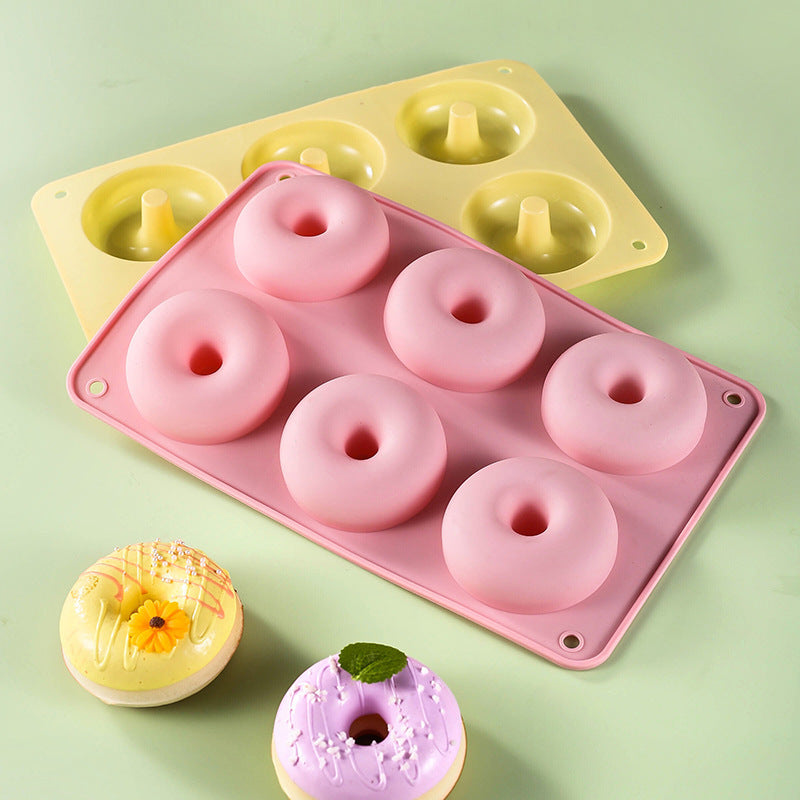 6-piece Food Grade Silicone Donut Mold