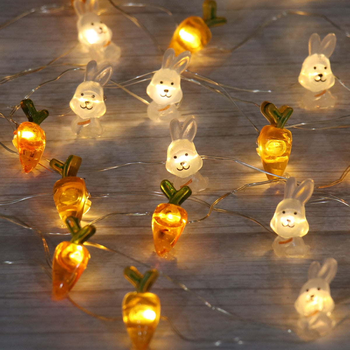 Easter LED Bunny String Lights Easter Decoration For Home Carrot Rabbit Fairy Light Supplies Happy Easter Gifts Party Favor - MediaEclat.store