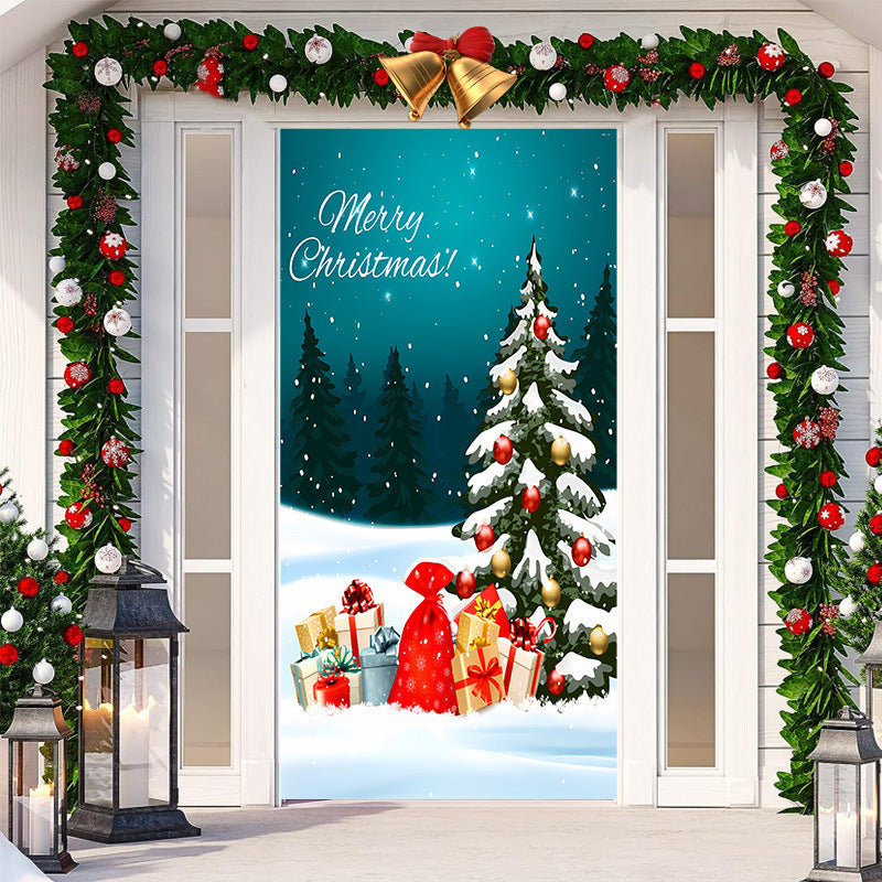 Christmas Festival Door Set Decorative Cloth