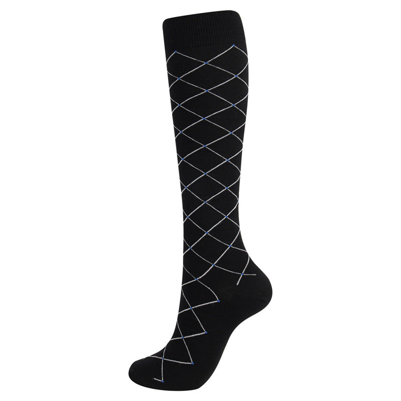 Men's And Women's Running Sports Compression Stockings European And American Stretch Soccer Socks Long Tube Tail Boots Compression Socks