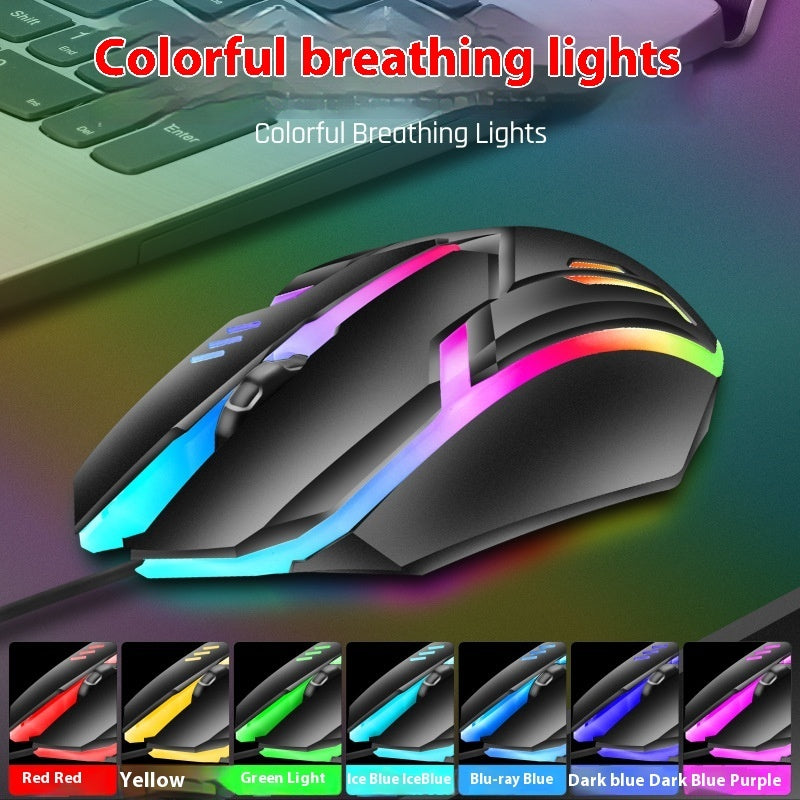 Wired Luminous Mouse Office Home Games USB Desktop Computers And Laptop Universal PlayerUnknown's Battlegrounds