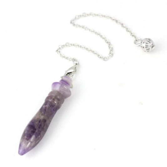 Natural Crystal Pharaoh's Scepter Pendulum Pendant Cone Pendant Jewelry