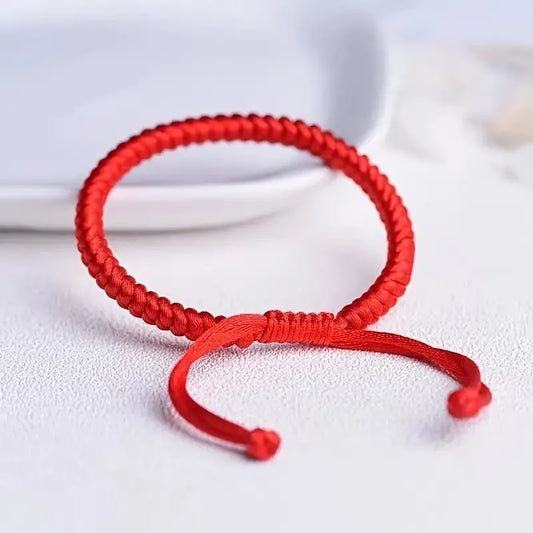 Handmade Lucky Rope Bracelets Bangles Black or Red Thread Adjustable Knots Bracelet For Women or Men Wrist Jewelry