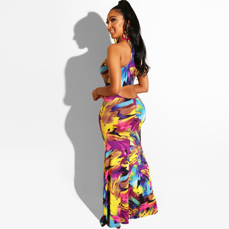 Tie Dye Printed Long Dress