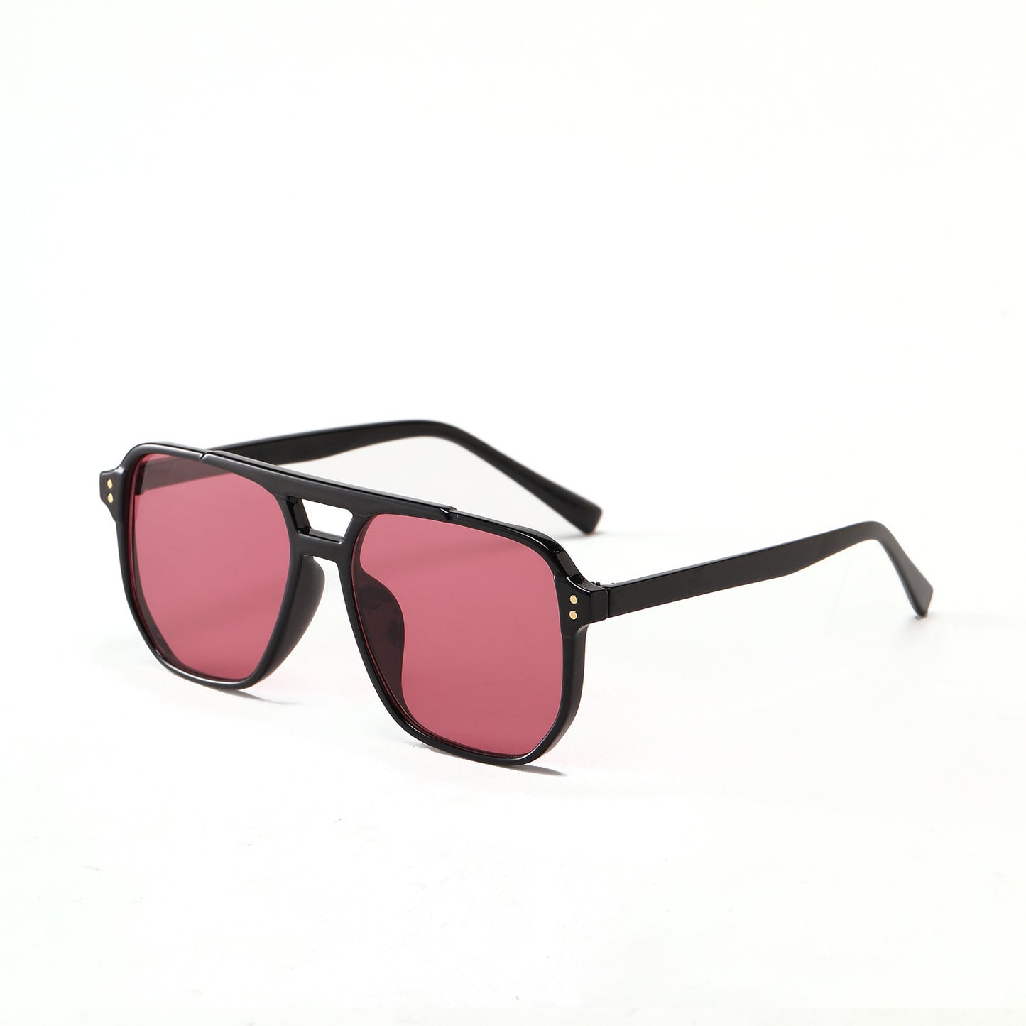 Square Double Beam Fashion Black Sunglasses For Women