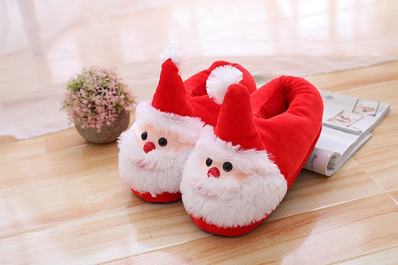 Santa Claus Cotton Shoes Slippers Plush Toy Gift Winter