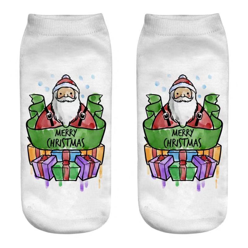 Christmas Stockings Printed Short Socks