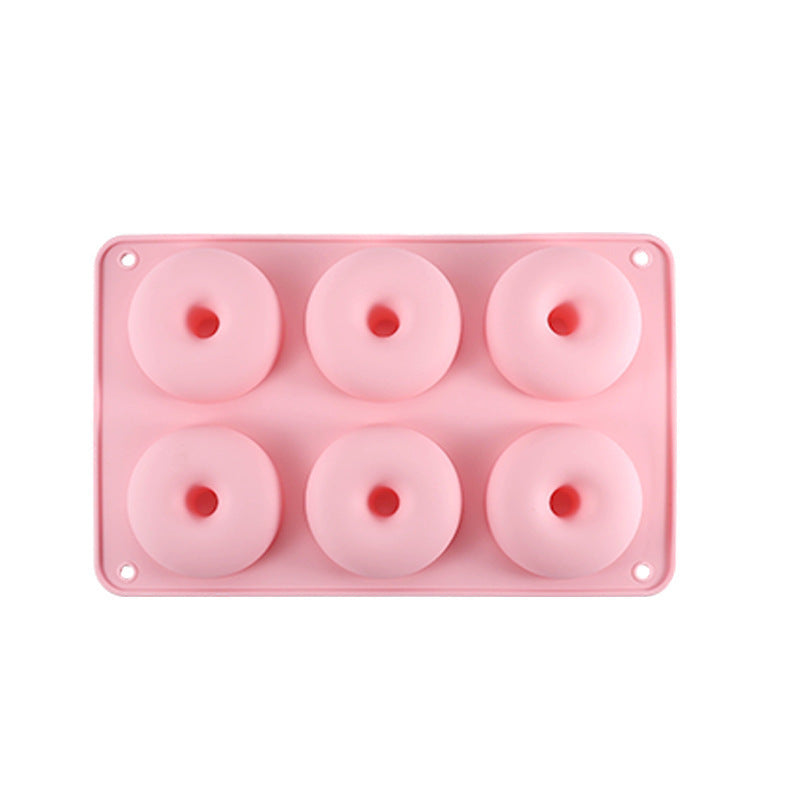 6-piece Food Grade Silicone Donut Mold