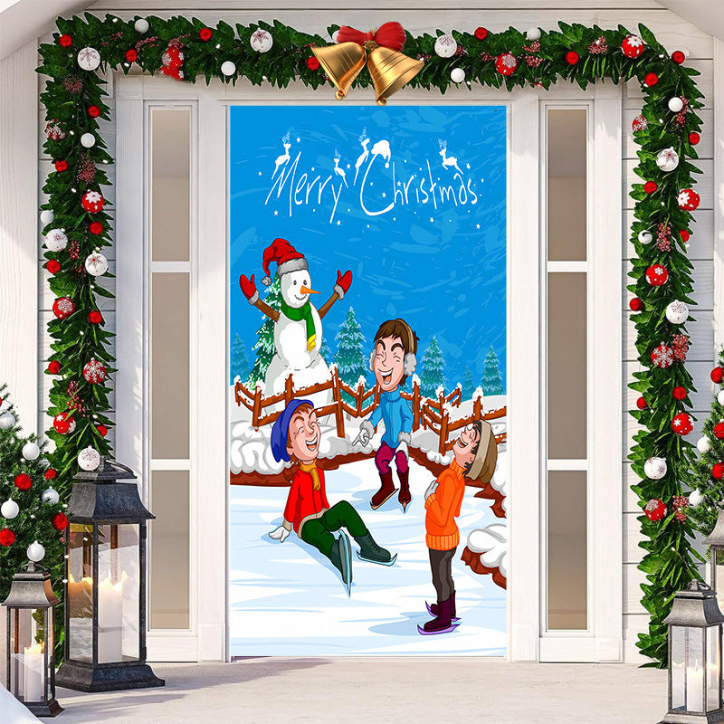 Christmas Festival Door Set Decorative Cloth