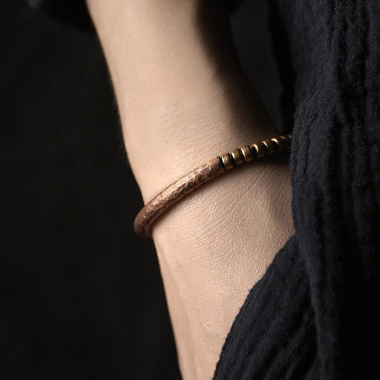 Hand-hammered Pure Copper Bracelet Retro