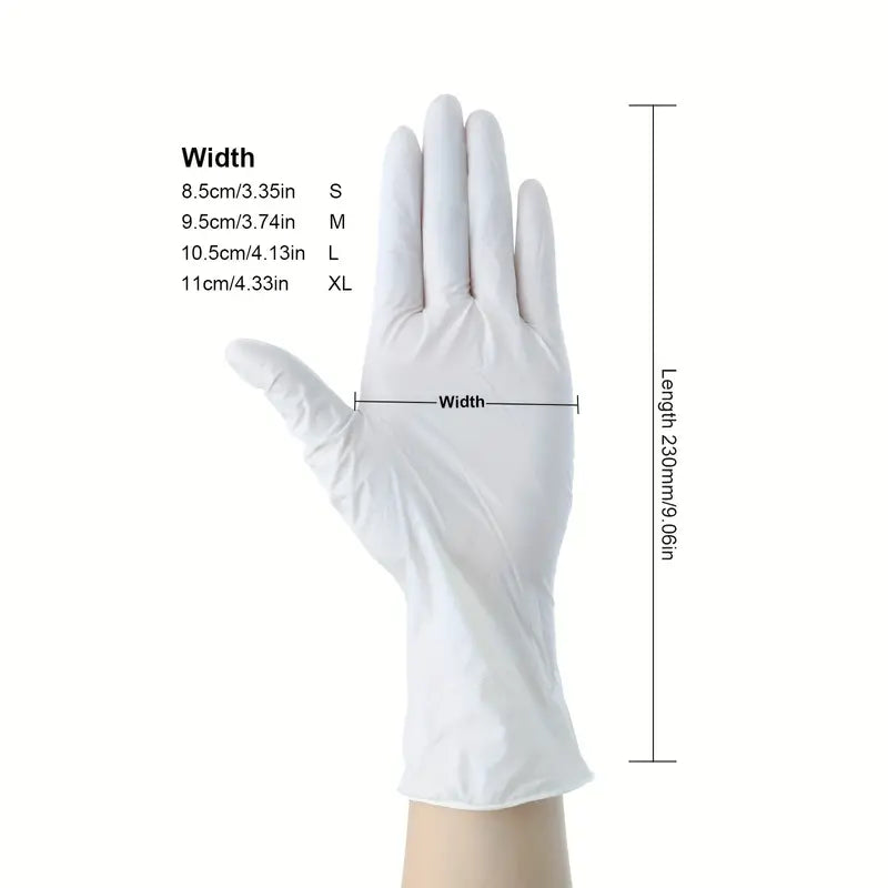 Disposable Nitrile Gloves, 100pcs/per box, Blue, White, Black, Pink, Industrial Grade Rubber Gloves, Powder Free - MediaEclat.store