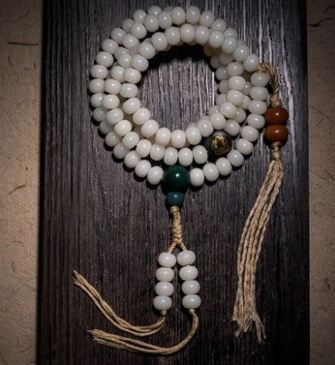 White Jade Men's Playing Bracelet Rosary Women's Bracelet