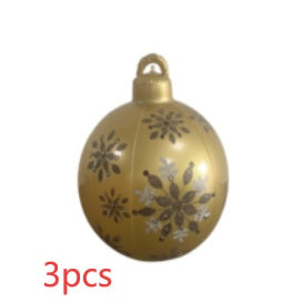 Christmas Ornament Ball Outdoor Pvc 60CM Inflatable Decorated Ball PVC Giant Big Large Balls Xmas Tree Decorations Toy Ball