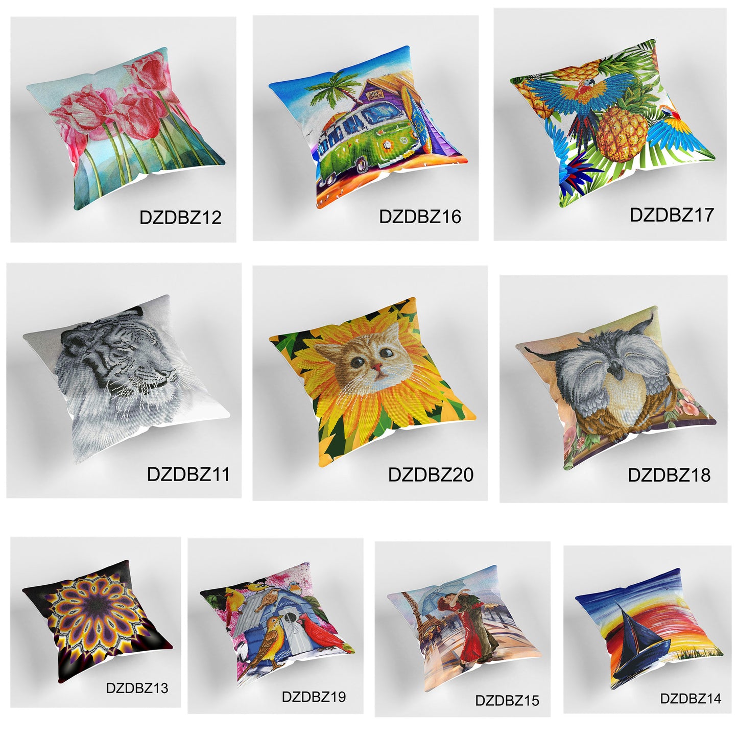 Diy Diamond Picture Pillowcase Crafts Throw Pillow