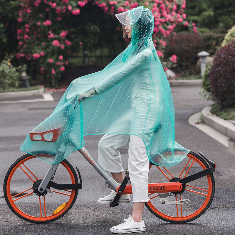 Motorcycle Double-hat Hollow Electric Car Poncho Raincoat