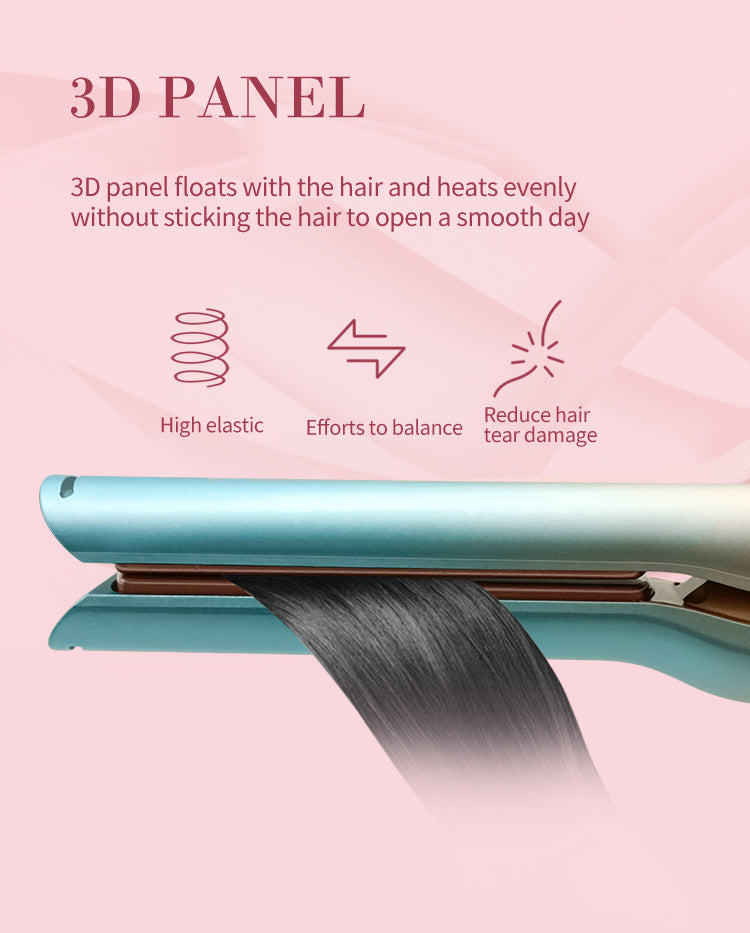 Rechargeable Wireless Hair Curler Cross-border Electric Splint Curling Iron 2 In 1 Dual Use