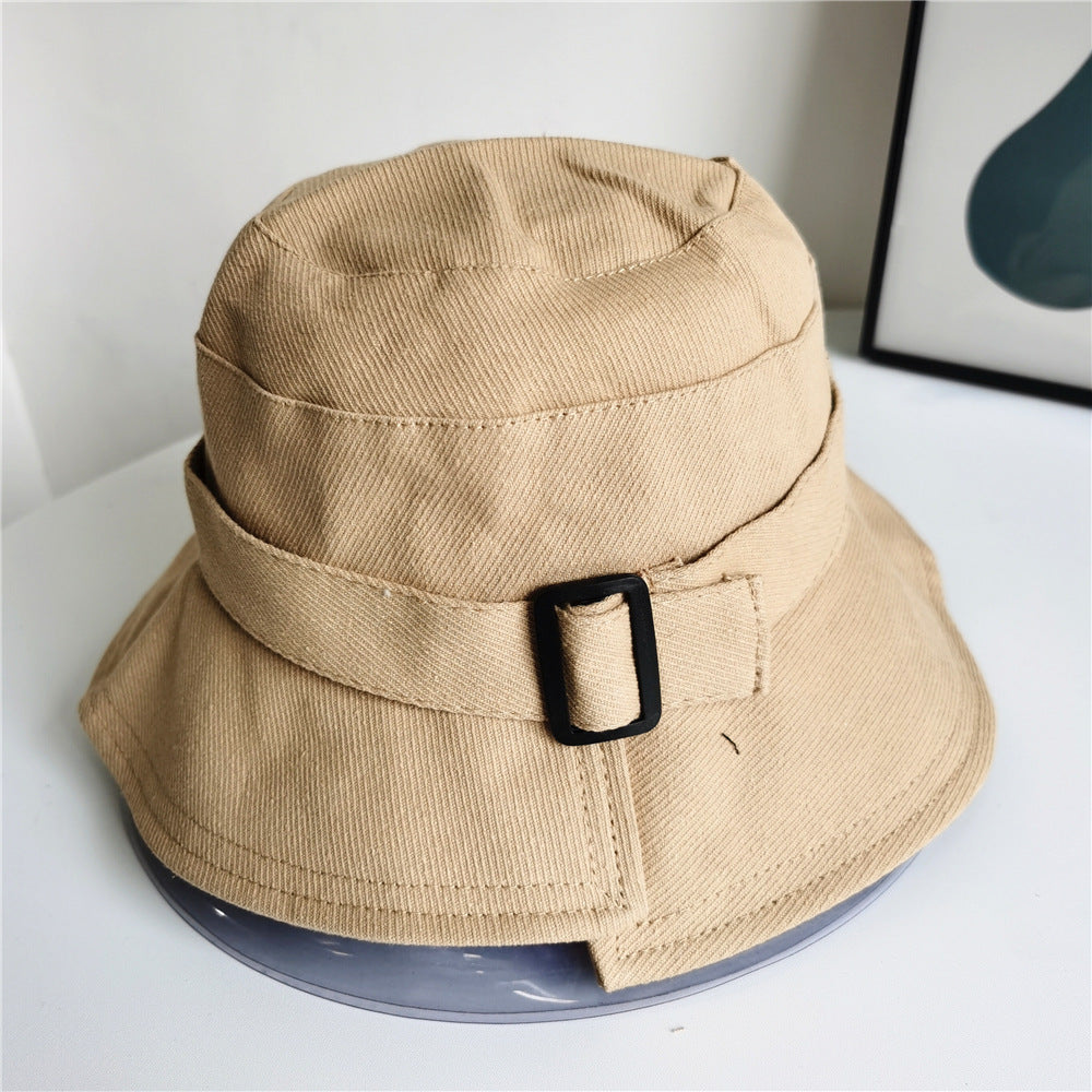 Irregular Brim Button Bucket Hat