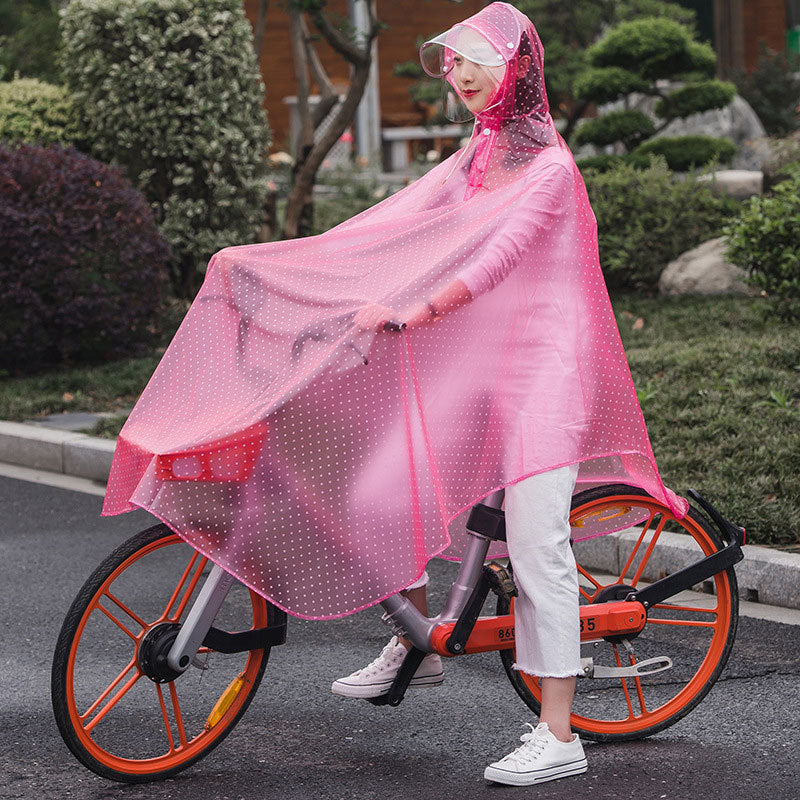 Motorcycle Double-hat Hollow Electric Car Poncho Raincoat