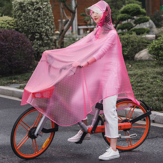 Motorcycle Double-hat Hollow Electric Car Poncho Raincoat