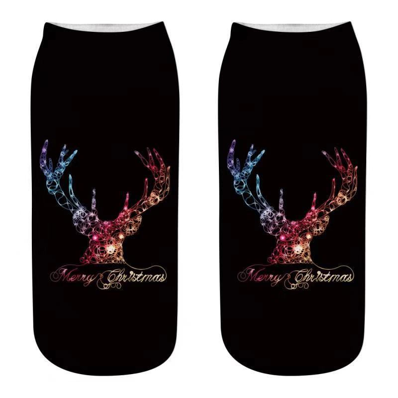 Christmas Stockings Printed Short Socks