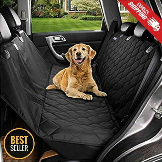 Seat Cover Rear Back Car Pet Dog Travel Waterproof Bench Protector Luxury -Black - MediaEclat.store