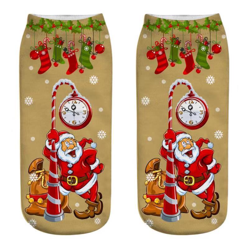 Christmas Stockings Printed Short Socks