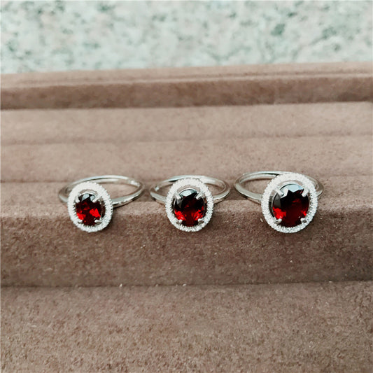 Natural Mozambique Ruby Garnet Stud Earrings
