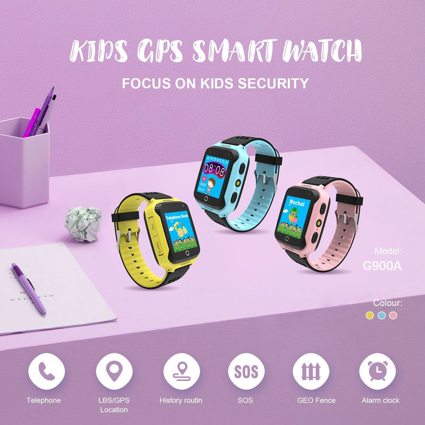 Children's Fashion Casual GPS Satellite Positioning Watch