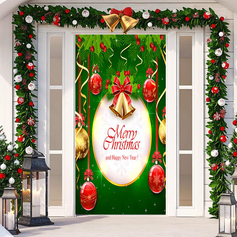 Christmas Festival Door Set Decorative Cloth