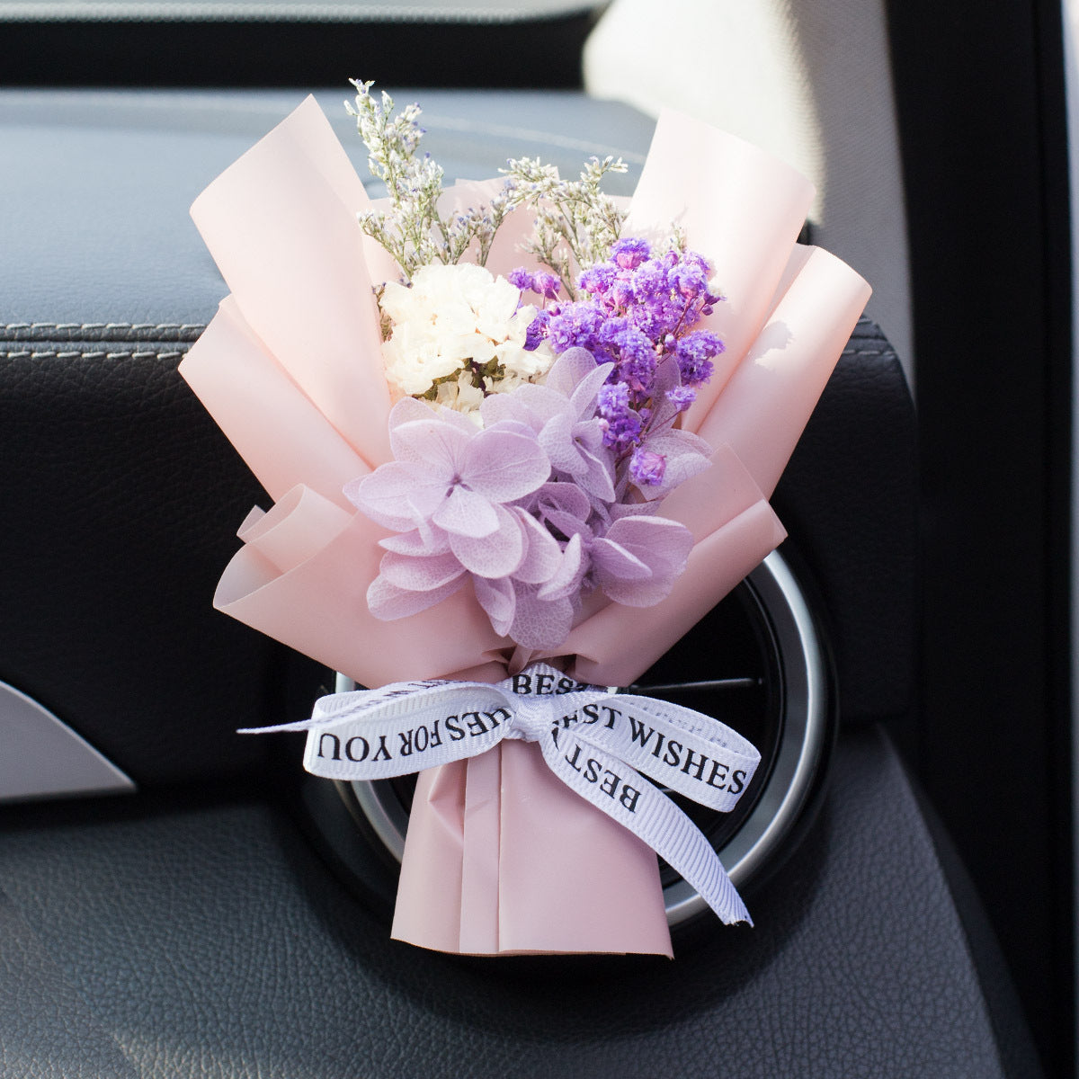 Car Aromatherapy Vent Perfume Creative Eternal Handmade Dried Bouquet RoseOrnament