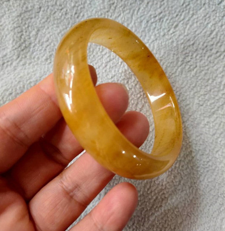 Xinjiang Gobi Gold Silky Jade Bracelet Yadan Jade Bracelet Jewelry