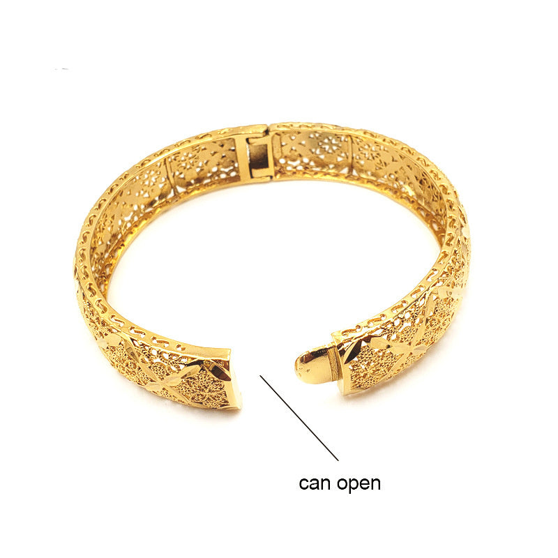 Gold Plated Openwork Copper Bracelet Ethiopia