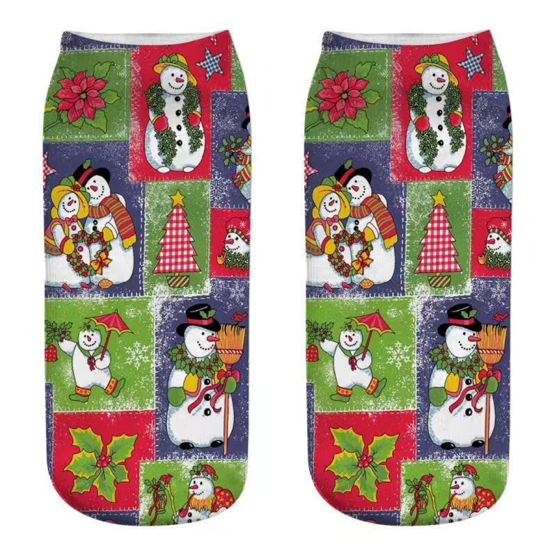 Christmas Stockings Printed Short Socks