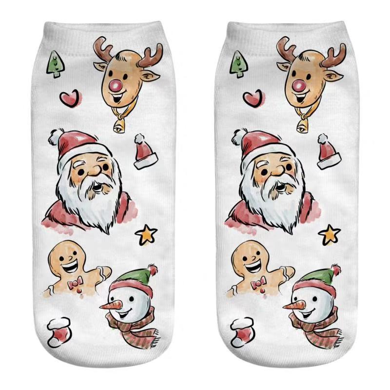 Christmas Stockings Printed Short Socks