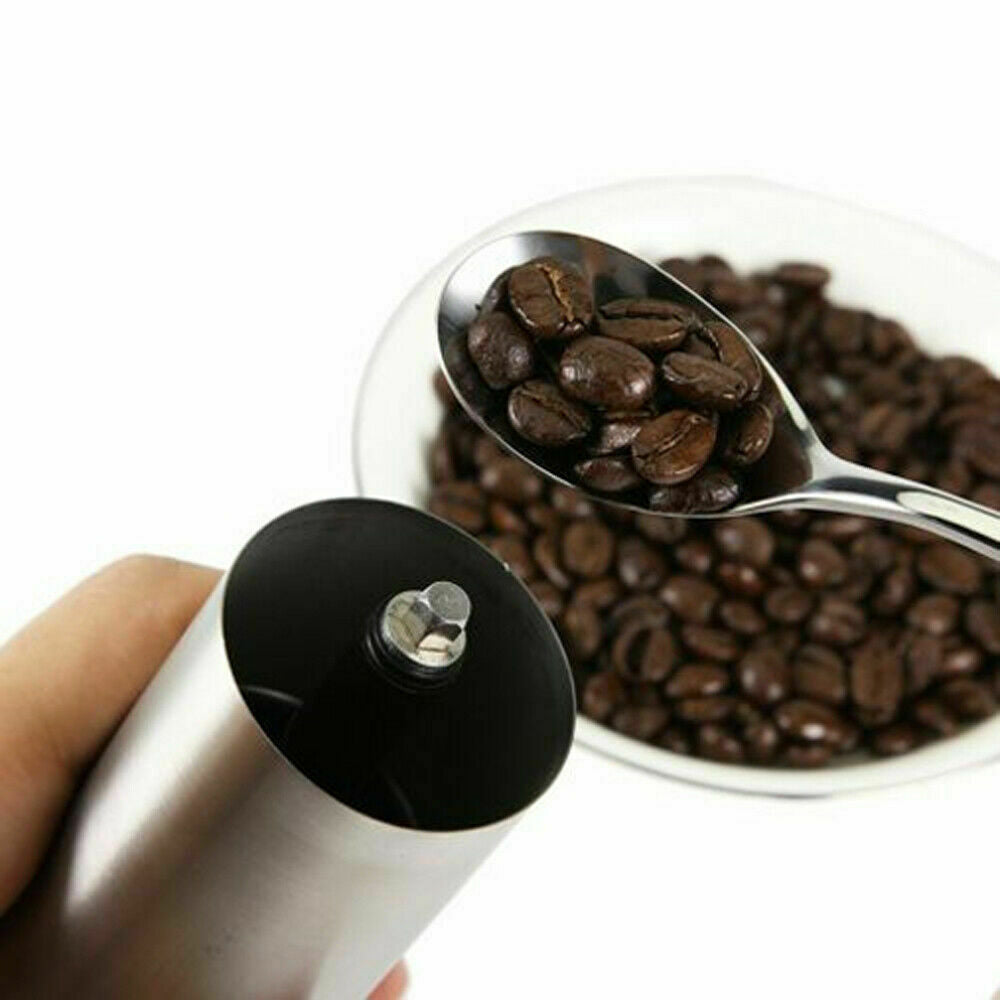 Home Portable Manual Coffee Grinder Stainless Steel with Ceramic Burr Bean Mill - MediaEclat.store