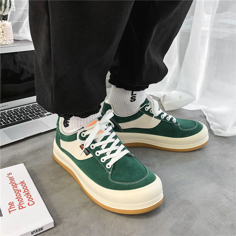 Platform Hong Kong Style Youth Men's Trendy Street Skate Shoes