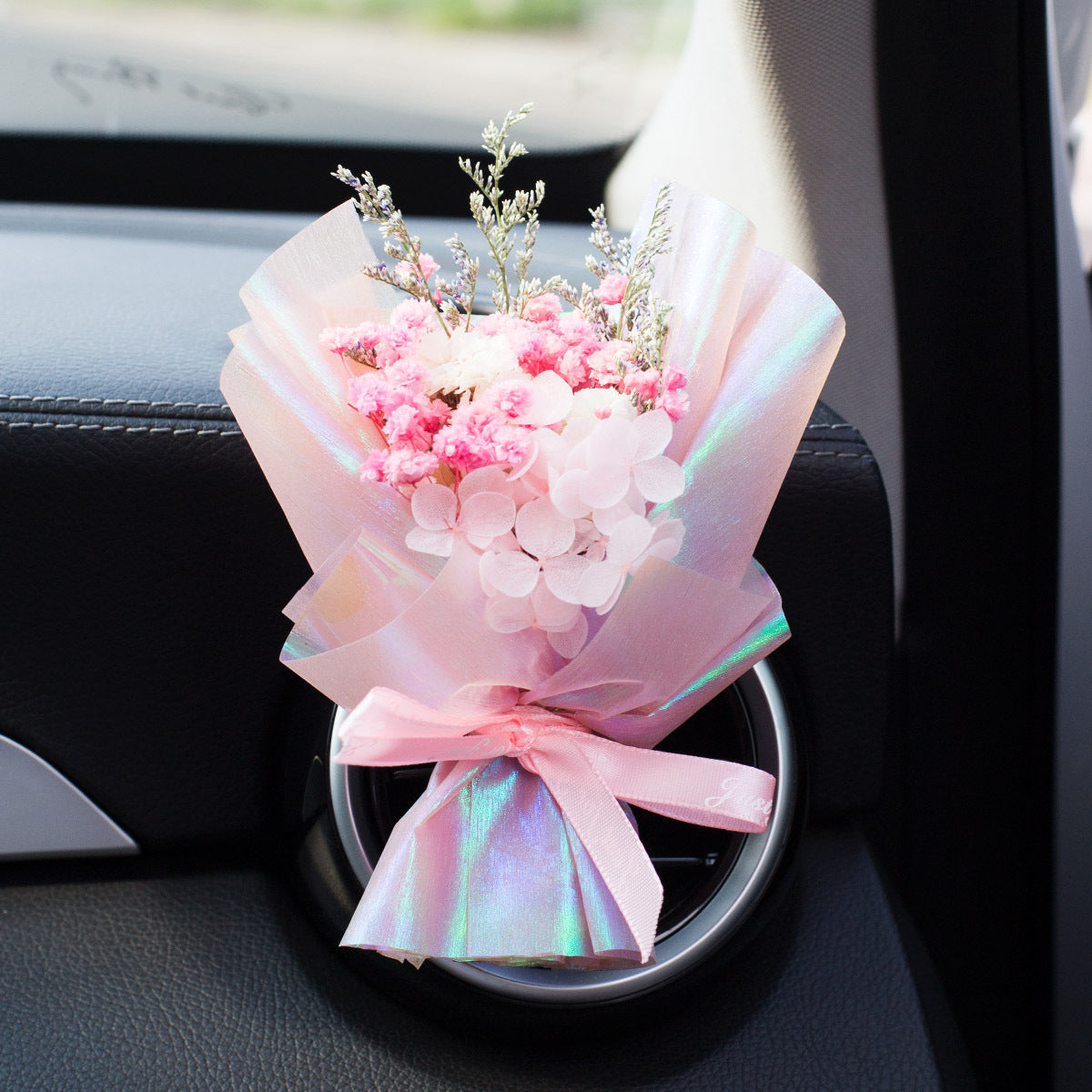 Car Aromatherapy Vent Perfume Creative Eternal Handmade Dried Bouquet RoseOrnament