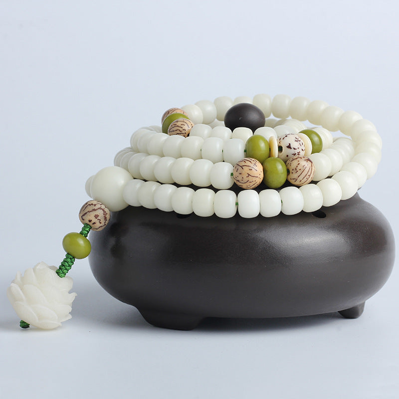 White Jade Bodhi Bracelet Women Bracelet