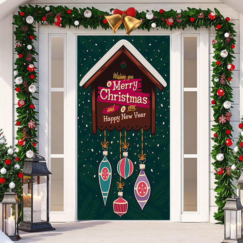 Christmas Festival Door Set Decorative Cloth